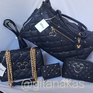 🎄Disney Mickey Minnie Studded Travel Luggage Bags